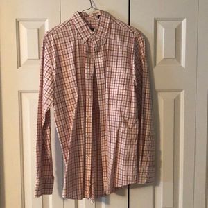 IZOD Mens M Long Sleeve Button Up